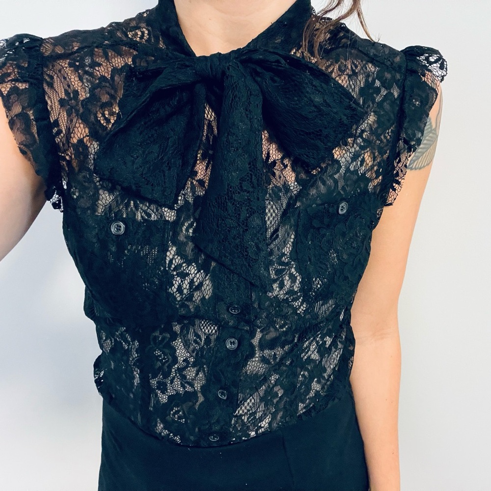 Elegant Black Lace Top